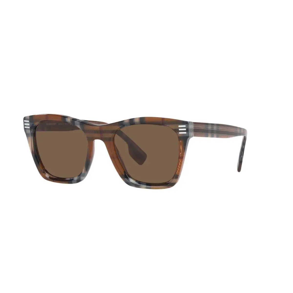 Burberry Cooper BE 4348 Striped Brown Check/brown 3966/73 Sunglasses - Frame: Striped Brown Check, Lens: Brown