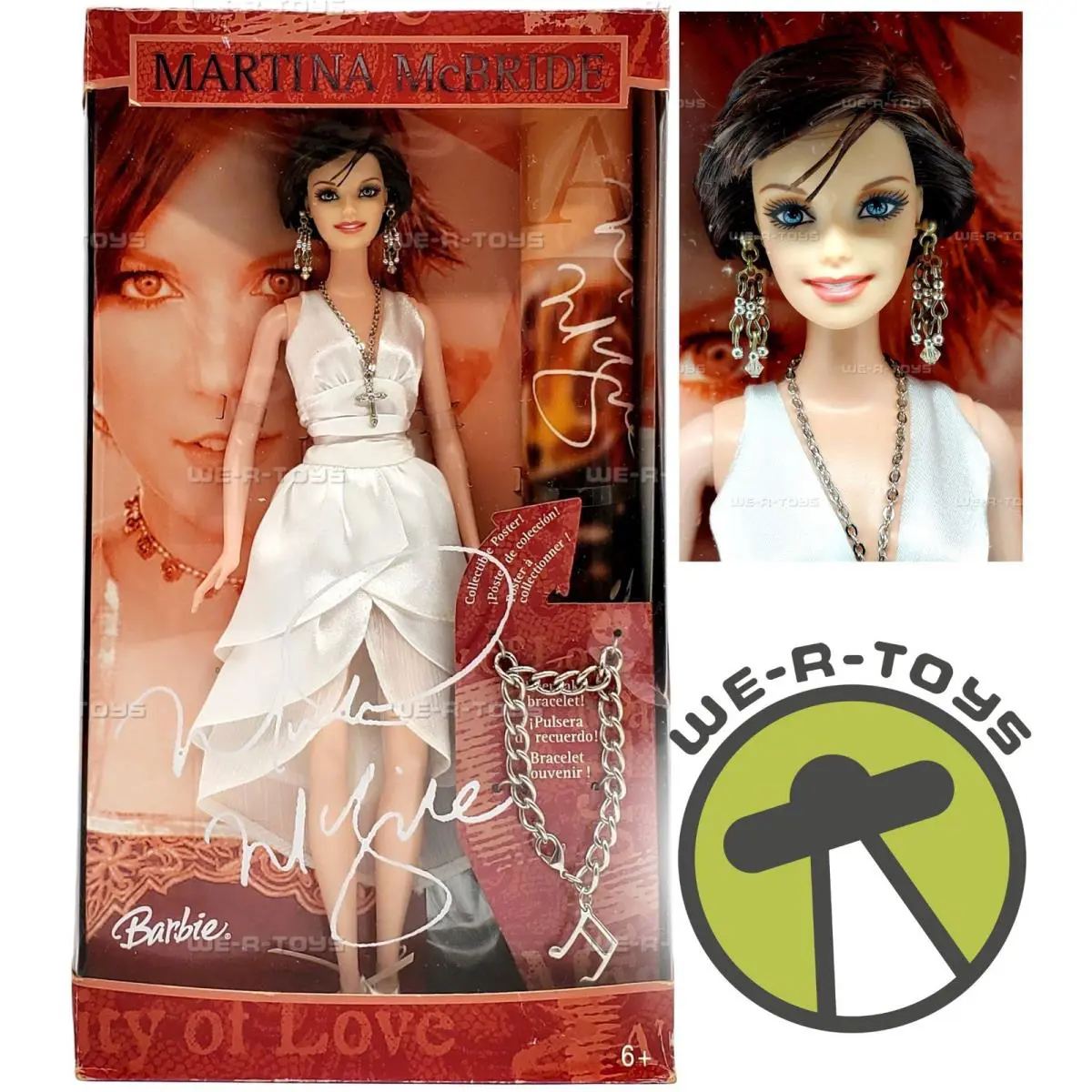 Martina Mcbride Doll with Poster and Bracelet 2005 Mattel G8887