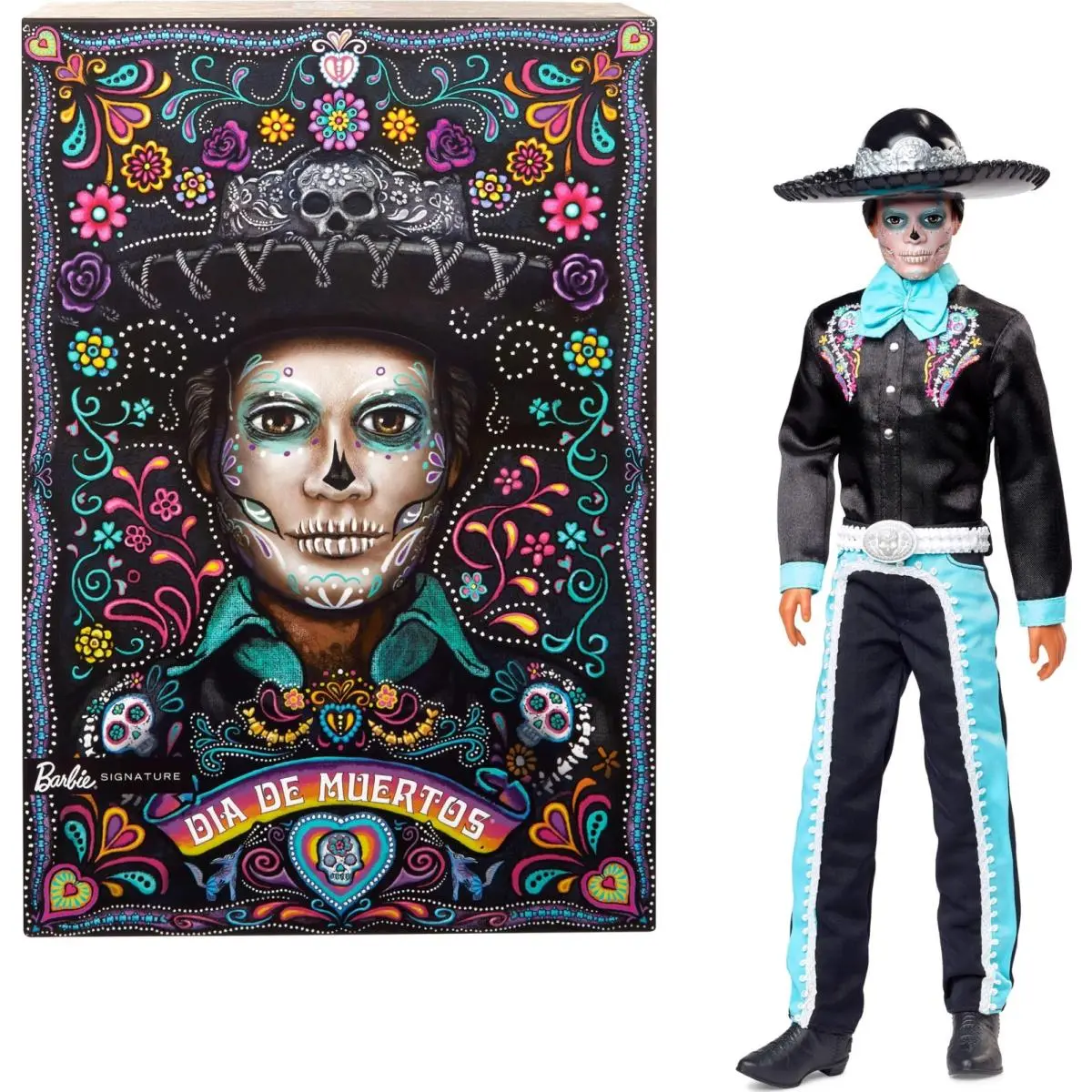 Barbie Signature Doll 2024 D 237 a De Muertos Ken Collectible in Black Suit wi