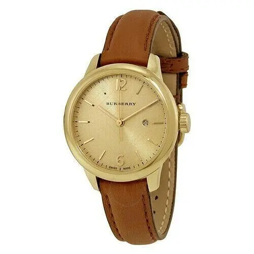 Burberry BU10101 The Classic Tan Gold Tone Steel 32 mm Women`s Watch