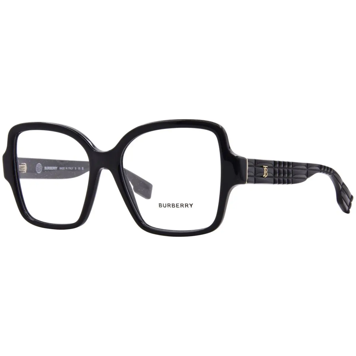Burberry BE2374 3001 Eyeglasses Women`s Black Full Rim Square Shape 54mm