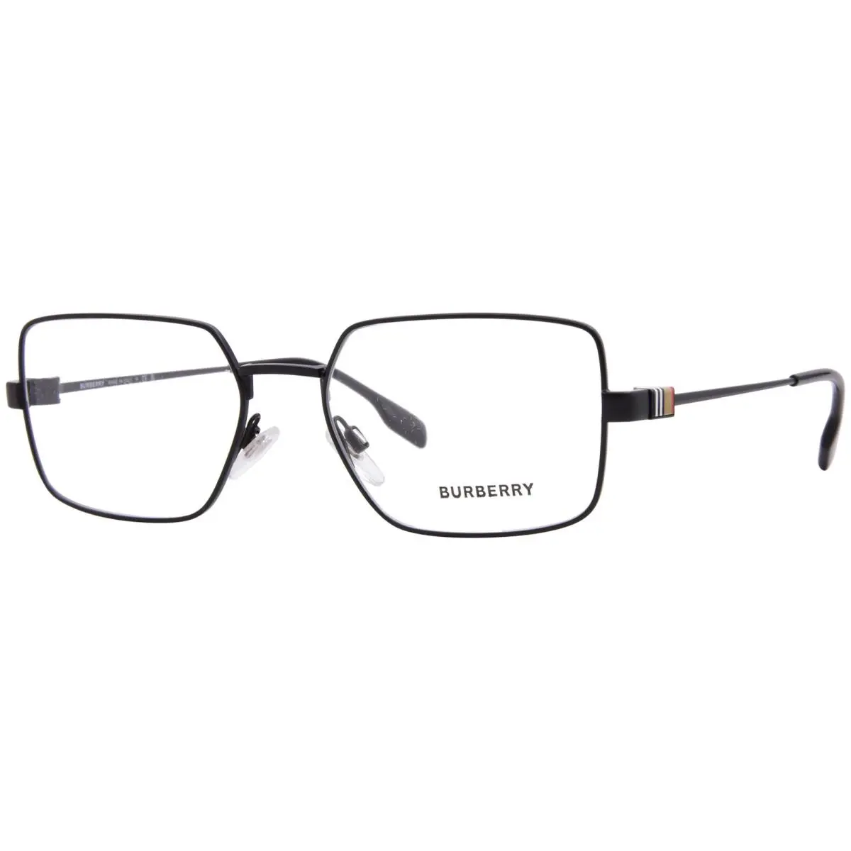 Burberry BE1380 1007 Eyeglasses Men`s Black Full Rim Rectangle Shape 54mm