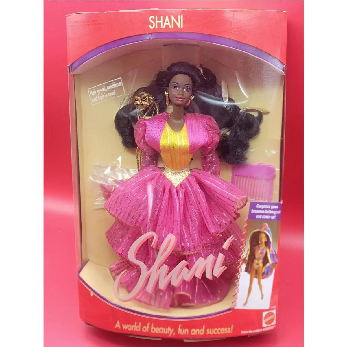 1991 Mattel Shani Nichelle Doll World Of Beauty Fun Success 1750 Nrfb