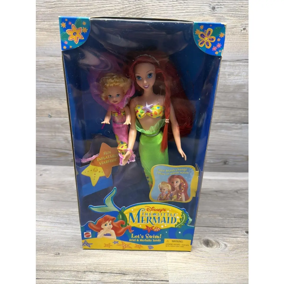 1997 Nrfb Disney`s The Little Mermaid - Let`s Swim -with Ariel Merbaby Sandy