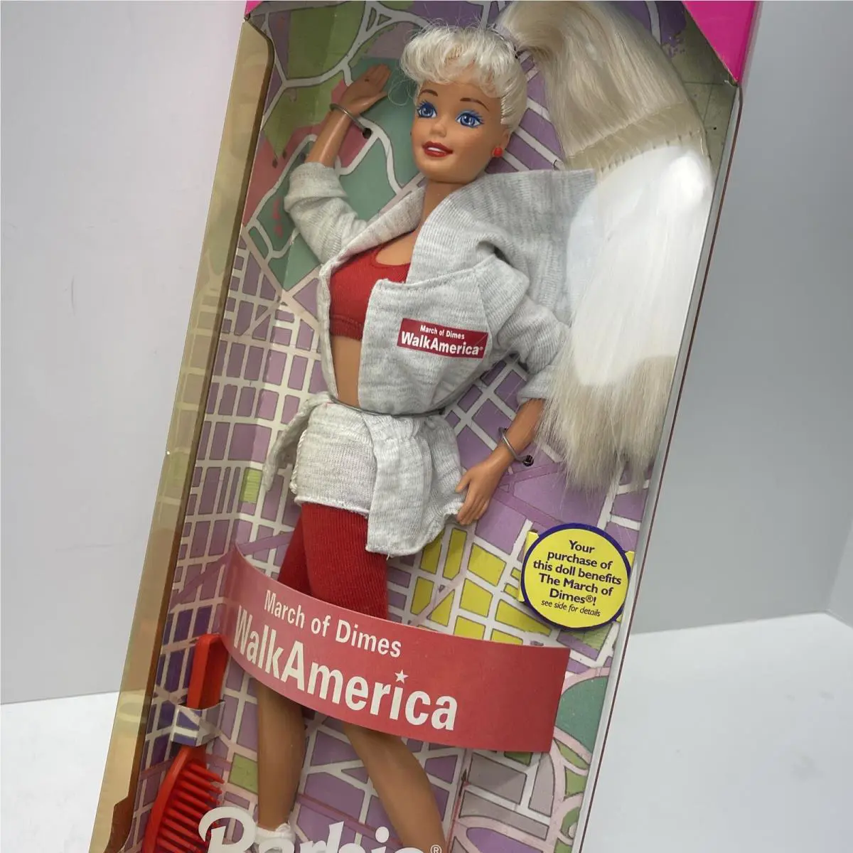 1997 March OF Dimes Walk America Barbie Kmart Special Edition Doll 18506