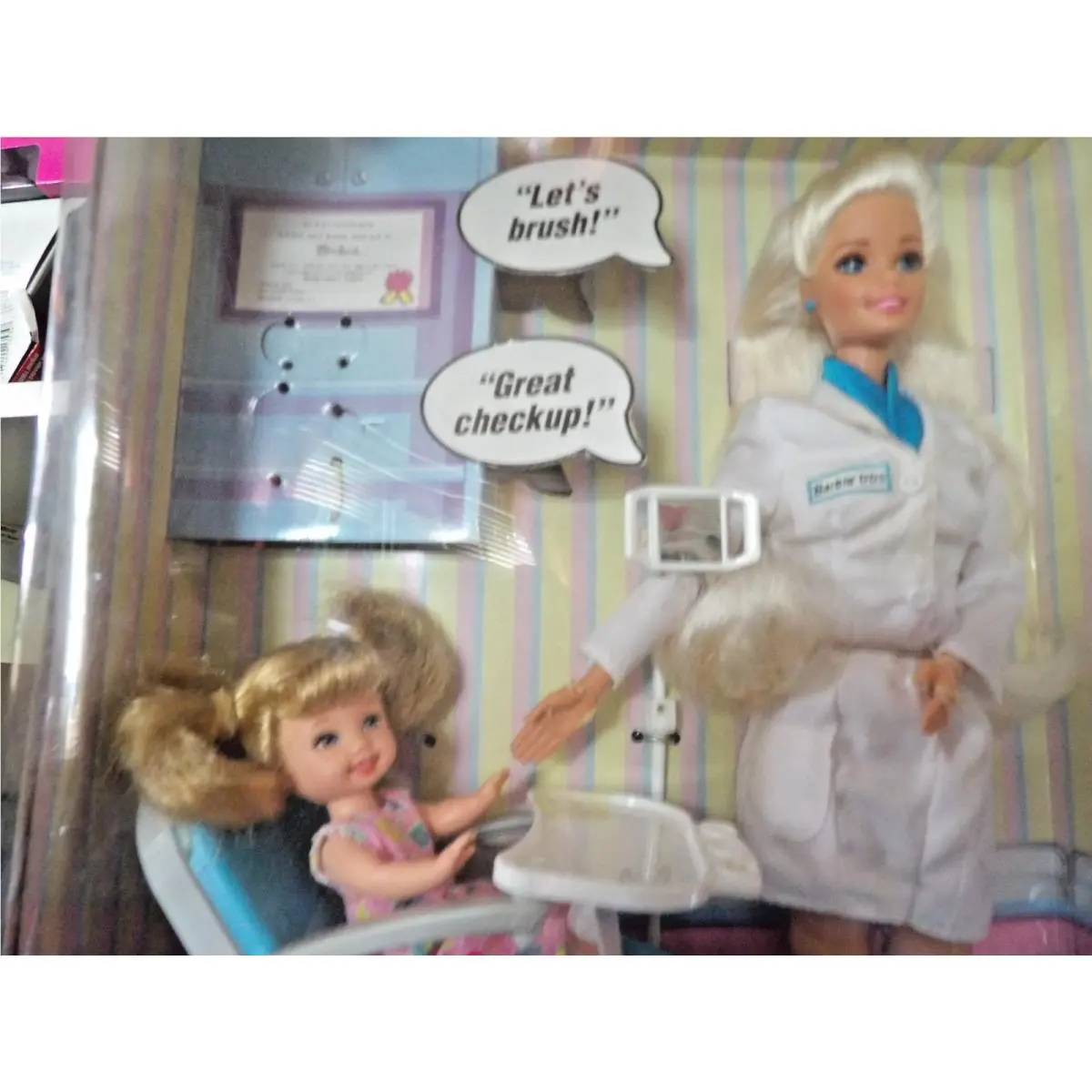 Dentist Barbie Doll Blonde 17255 1997 Patient Talks Tools Nrfb Career