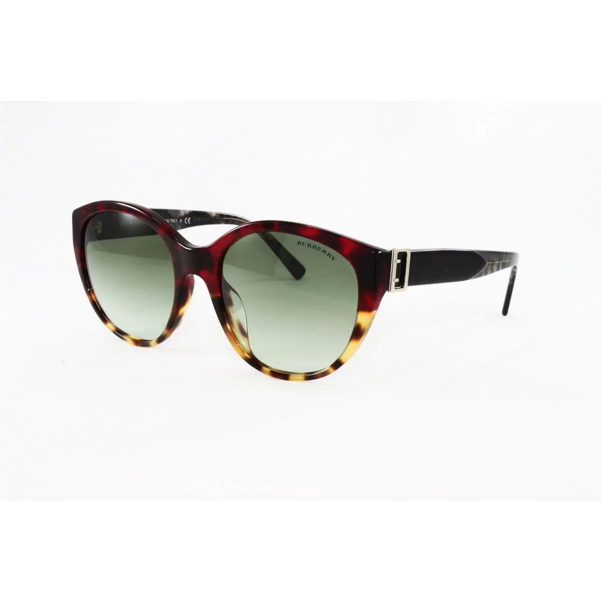 Burberry Sunglasses Women`s Round BE4242F 36358E Red Havana/light Havana 55mm