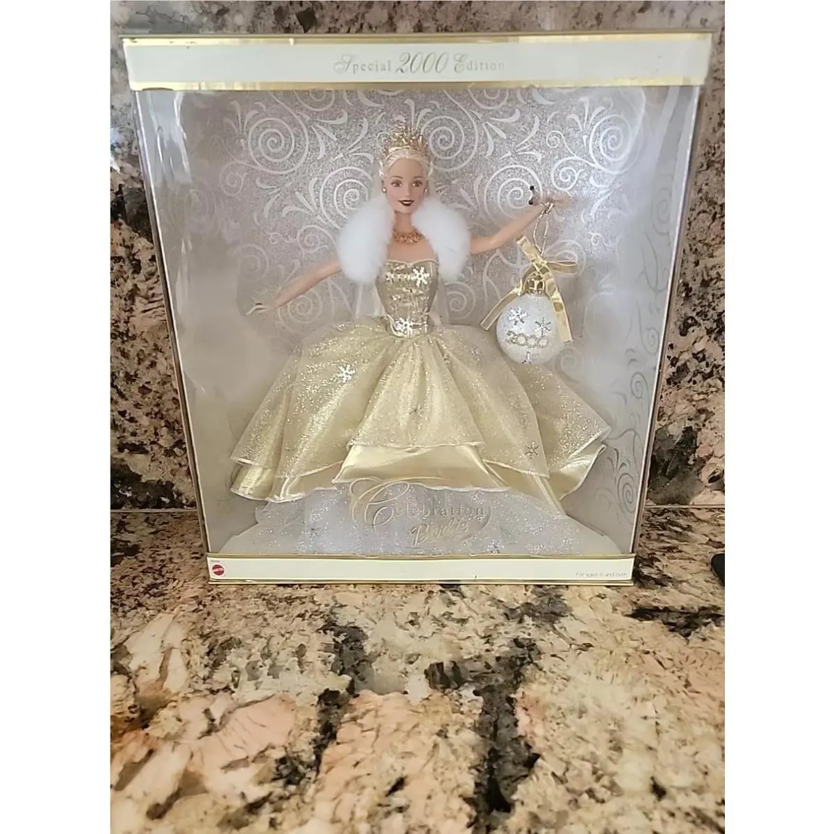 Special 2000 Edition Celebration Barbie Doll by Mattel 2000 W/ornament