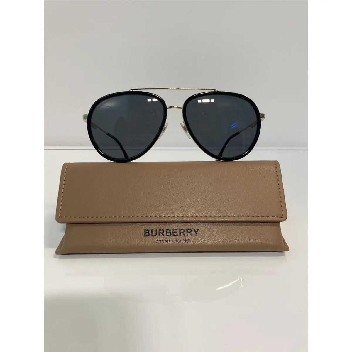 Burberry 3125 1017/81 Black Aviator Unisex Sunglasses 59mm