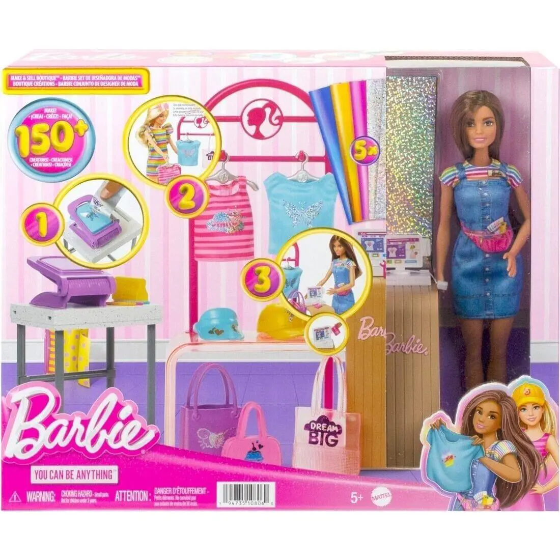 Barbie Make Sell Boutique Playset w/ Doll