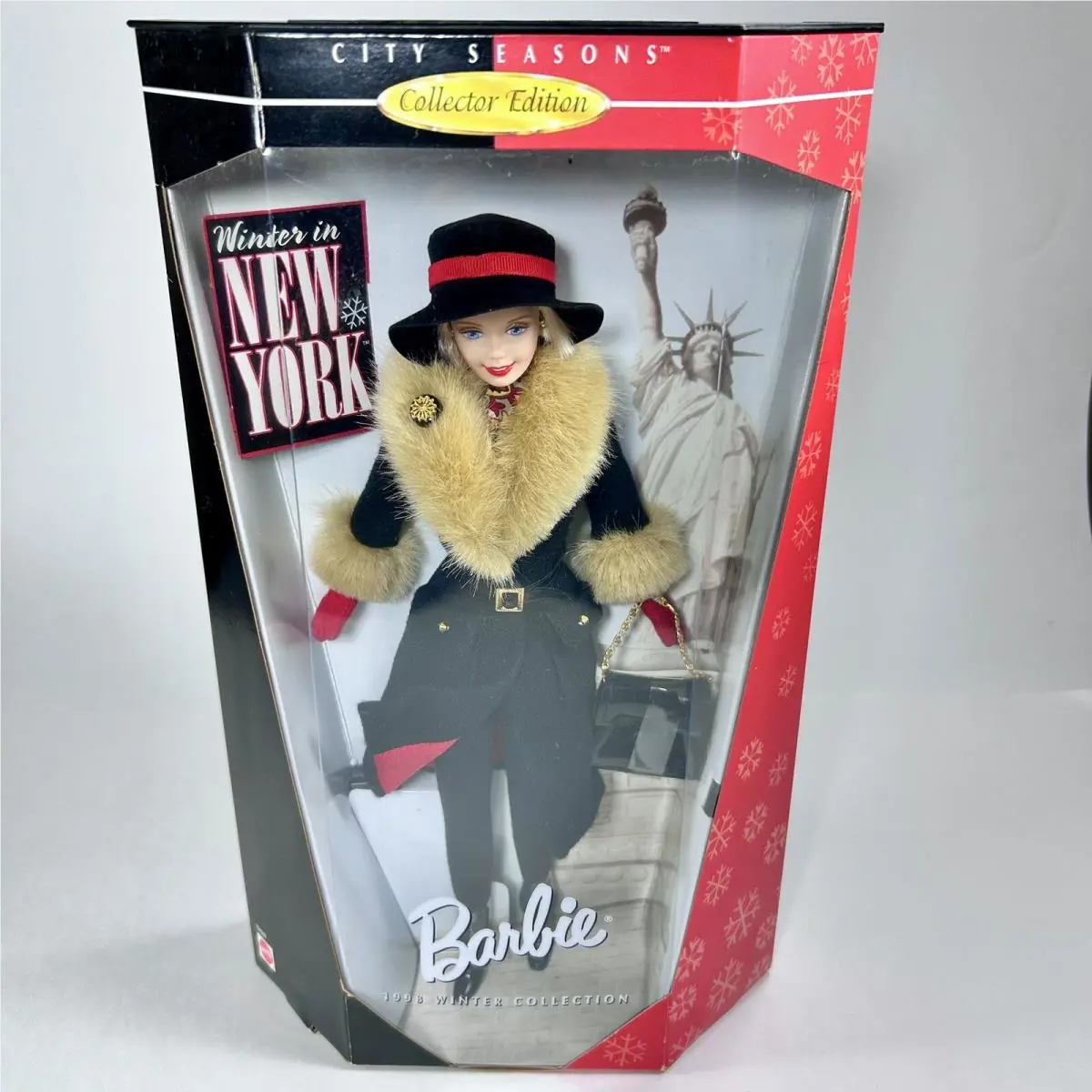 Vintage Mattel Barbie Winter In York 1998 City Seasons Collector Ed 19429
