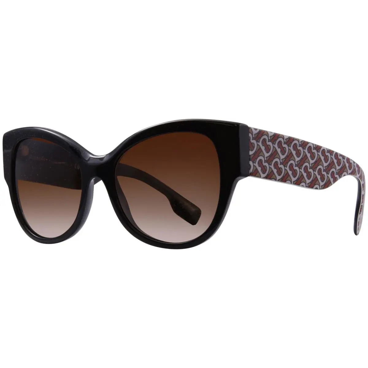 Burberry BE4294 382013 Sunglasses Women`s Black/brown Lens Butterfly Shape 54mm