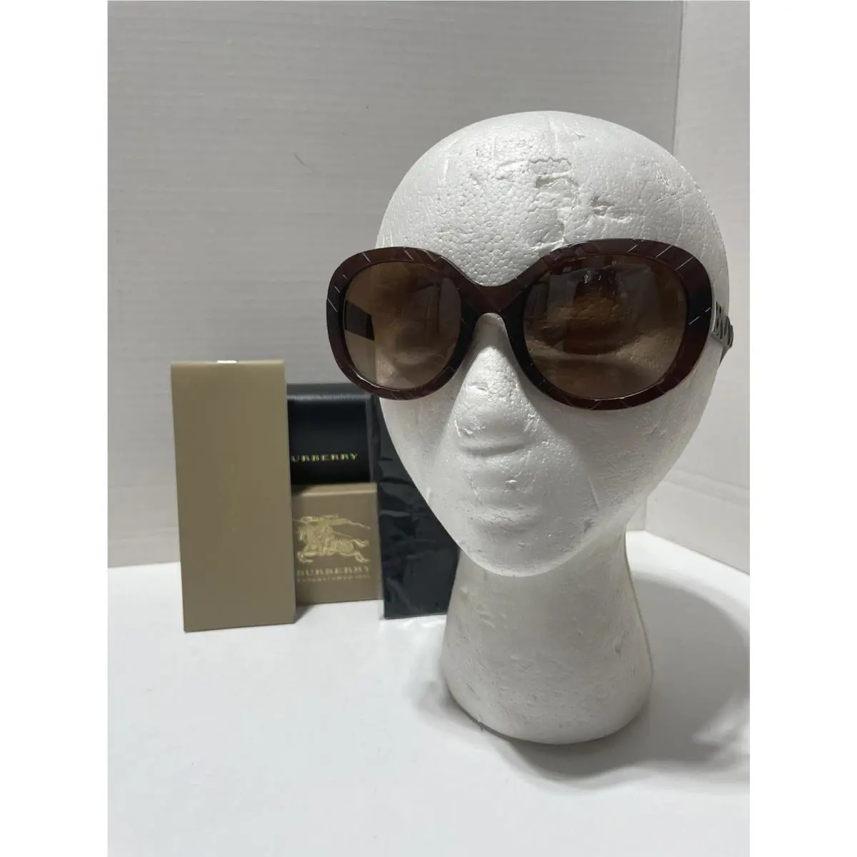 Burberry Women B4217 Sunglasses Matte Dark Havana Frame Brown Gradient Lens