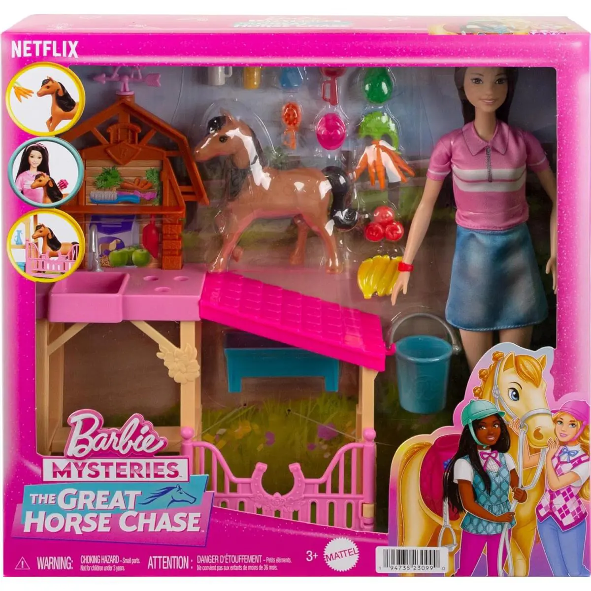 Barbie Mysteries The Great Horse Chase Renee`s Nurturing Doll Playset