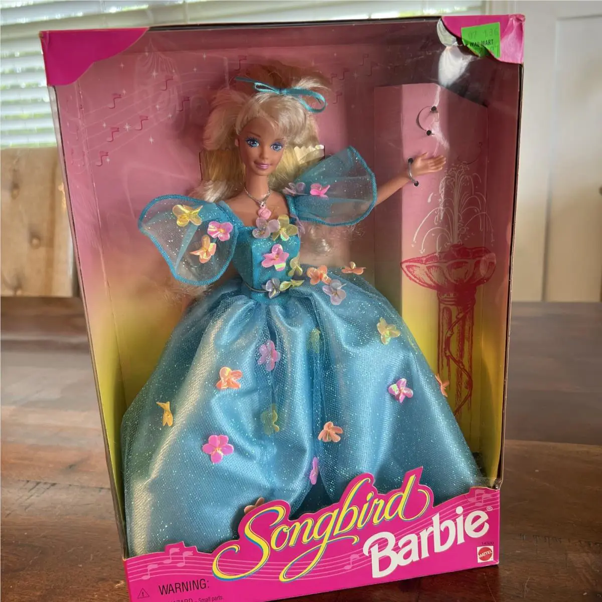 Vintage Mattel 1995 Songbird Barbie 14320 Blue Dress