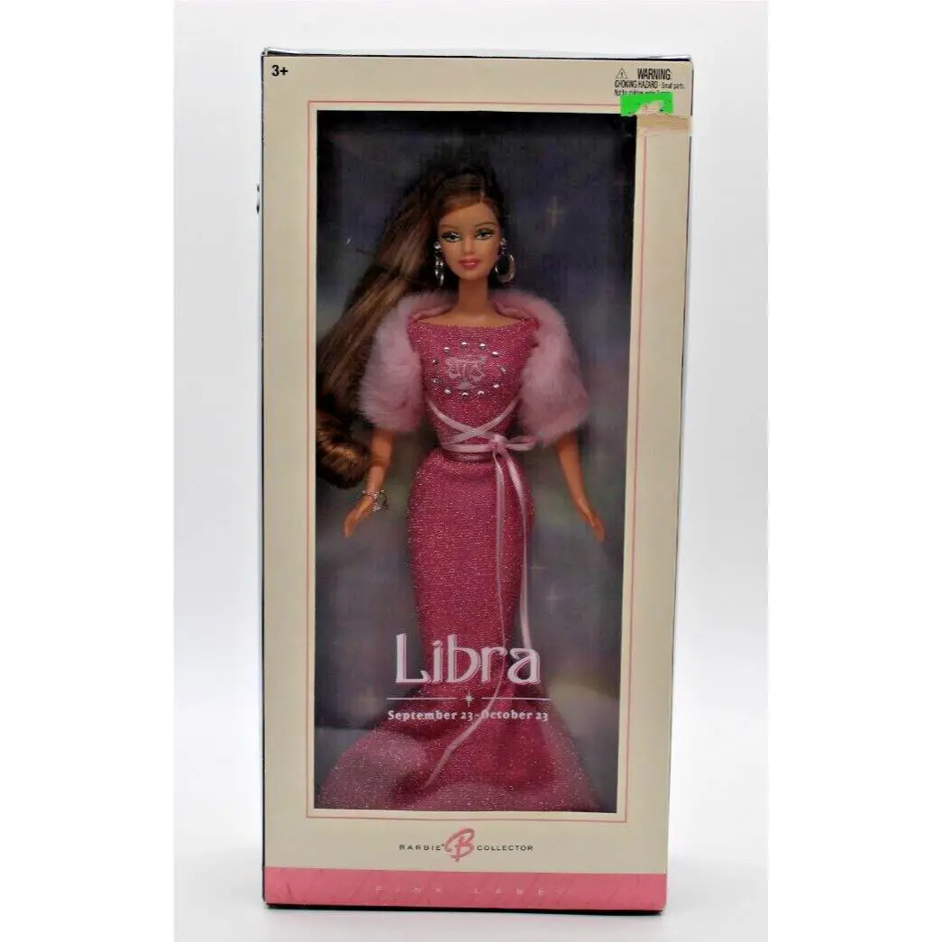 Libra Zodiac Barbie 23 Sep - 23 Oct Pink Label Collector Mattel C3824 Nrfb