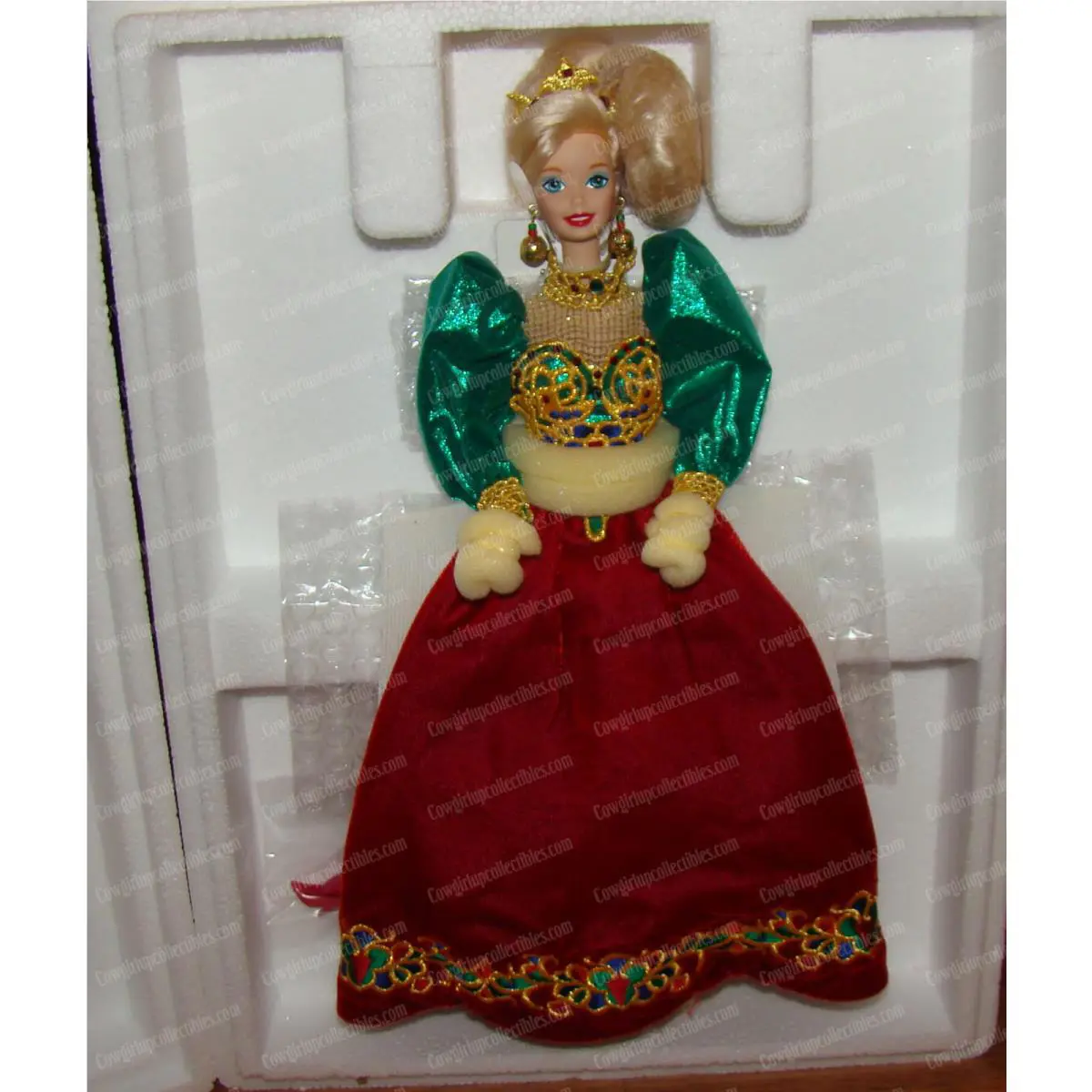 Mattel Limited Edition Porcelain Holiday Jewel Barbie Doll 14311 1995