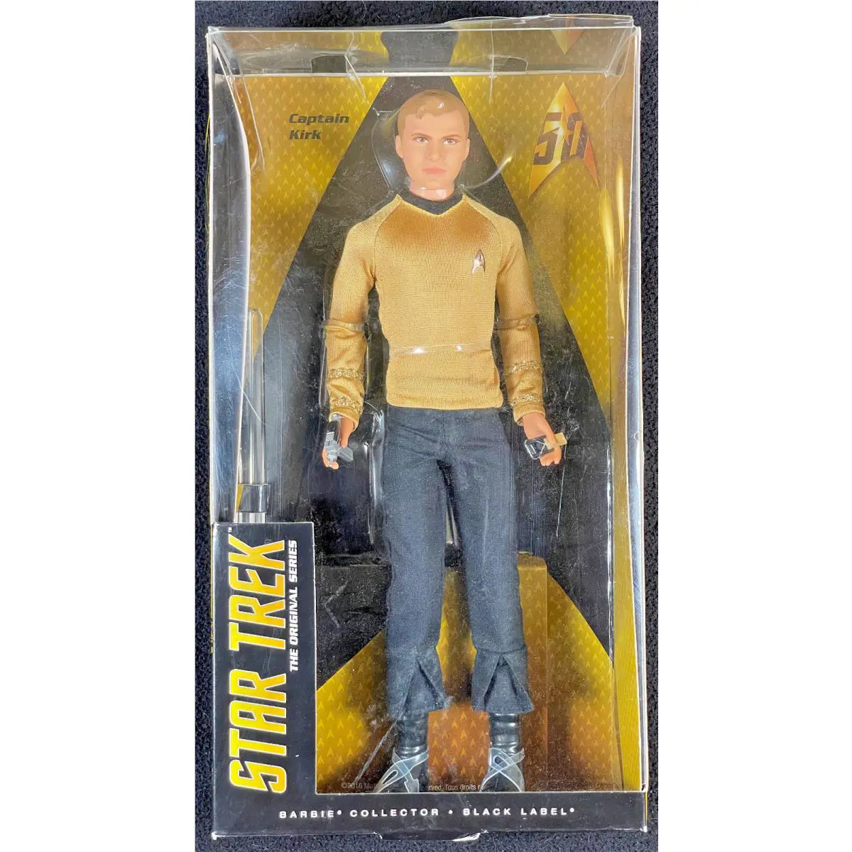 50th Anniversary Barbie Collection Black Label Star Trek Captain Kirk DGW69 Mib