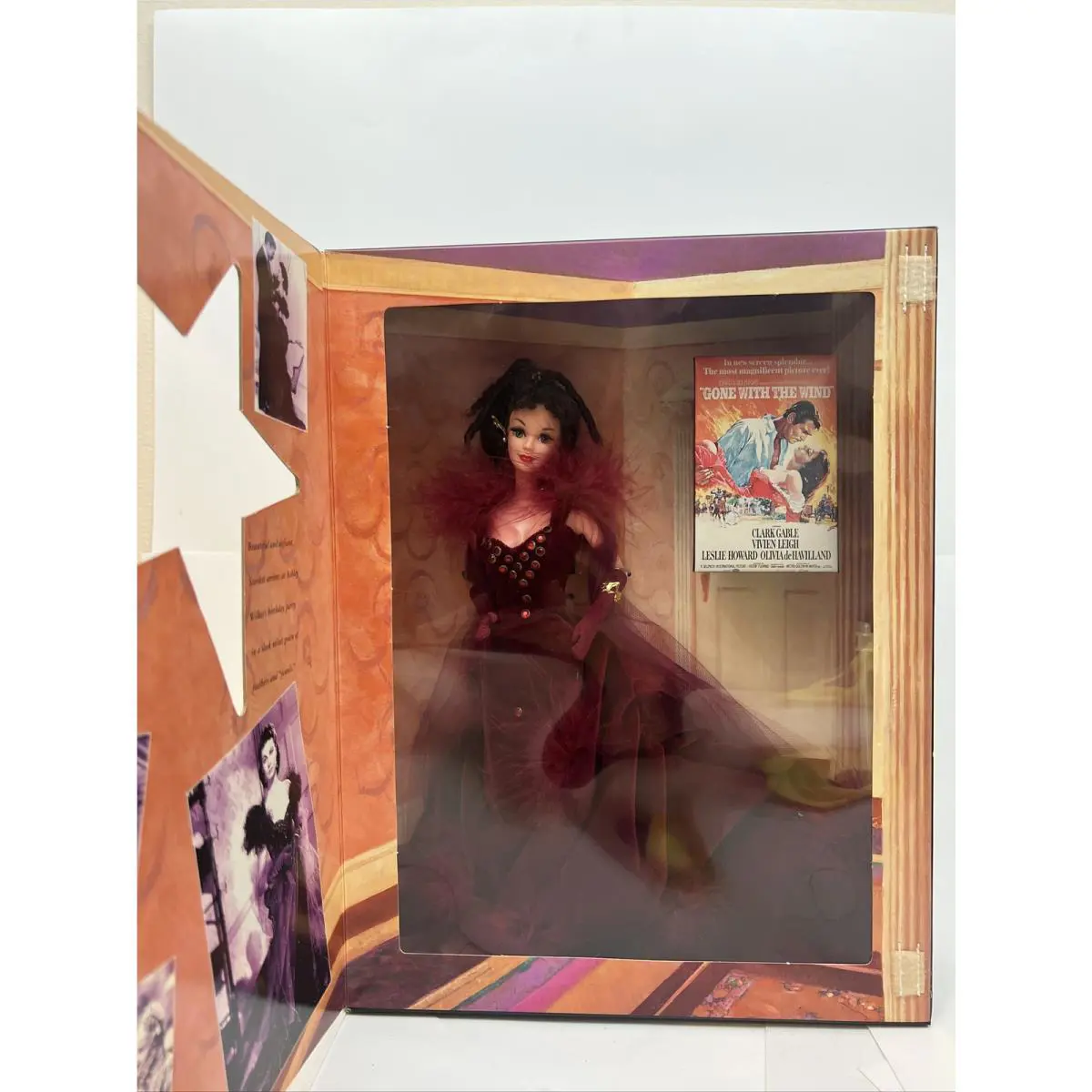 Hollywood Legends Gone with The Wind Scarlett O`hara Barbie Doll Red Gown 12815