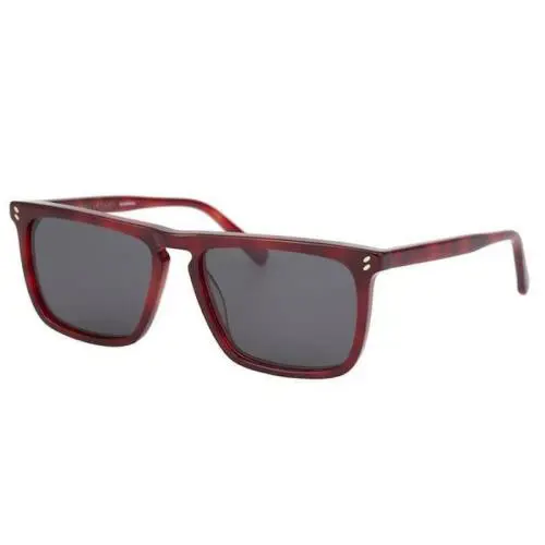 Stella Mccartney SC0135S-004 Shiny Burgundy / Dark Grey Tinted Sunglasses by Stella McCartney