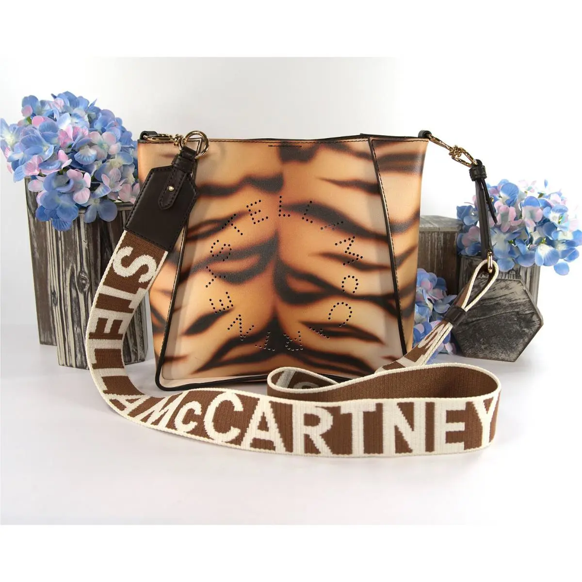 Stella Mccartney Tiger Vegan Alter Leather Crossbody Bag by Stella McCartney
