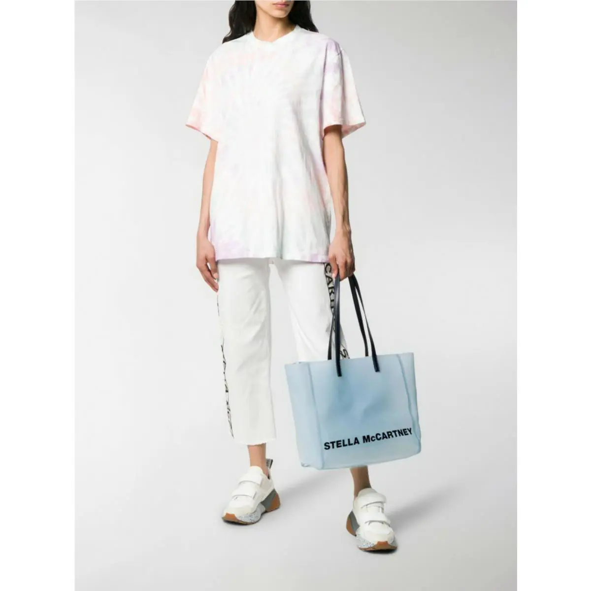 Stella Mccartney Clear Logo Tote Bag Color: Blue