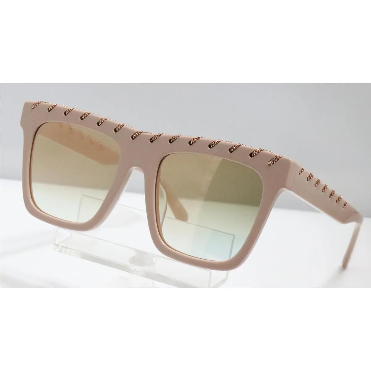 Stella Mccartney SC0128SA 004 Blush Sunglasses Mirror Gradient Tint by Stella McCartney