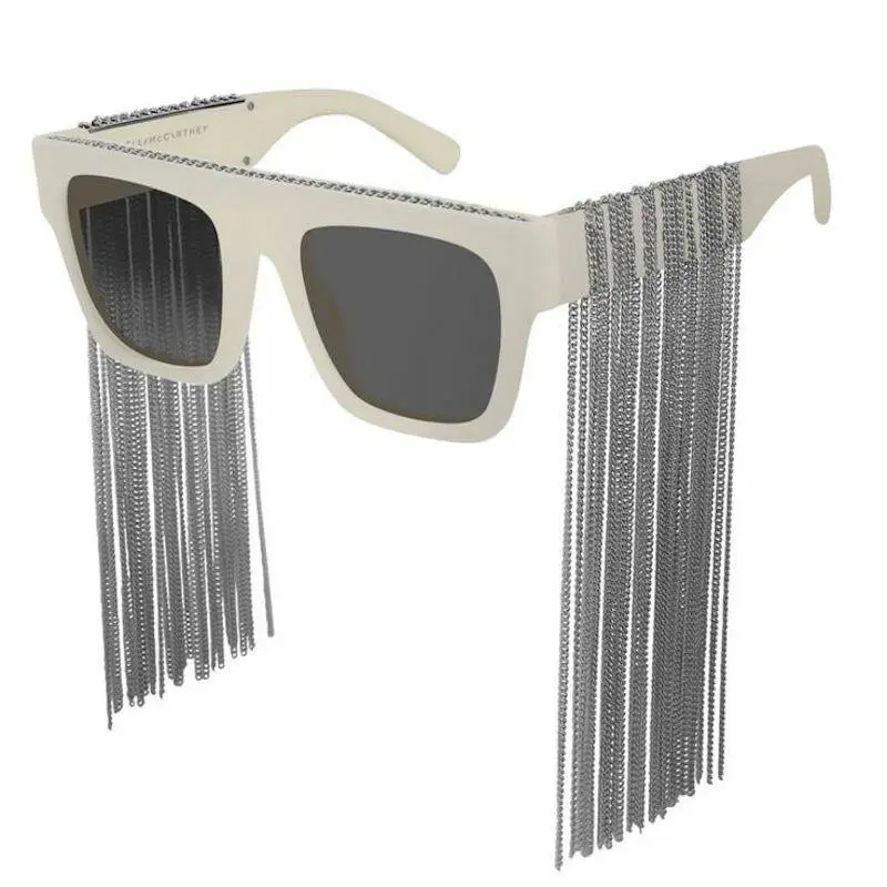Stella Mccartney SC0127S-003 White Grey / Dark Grey Tinted Sunglasses by Stella McCartney