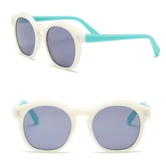 Stella Mccartney Off White Blue Green Round Sunglasses Orig by Stella McCartney