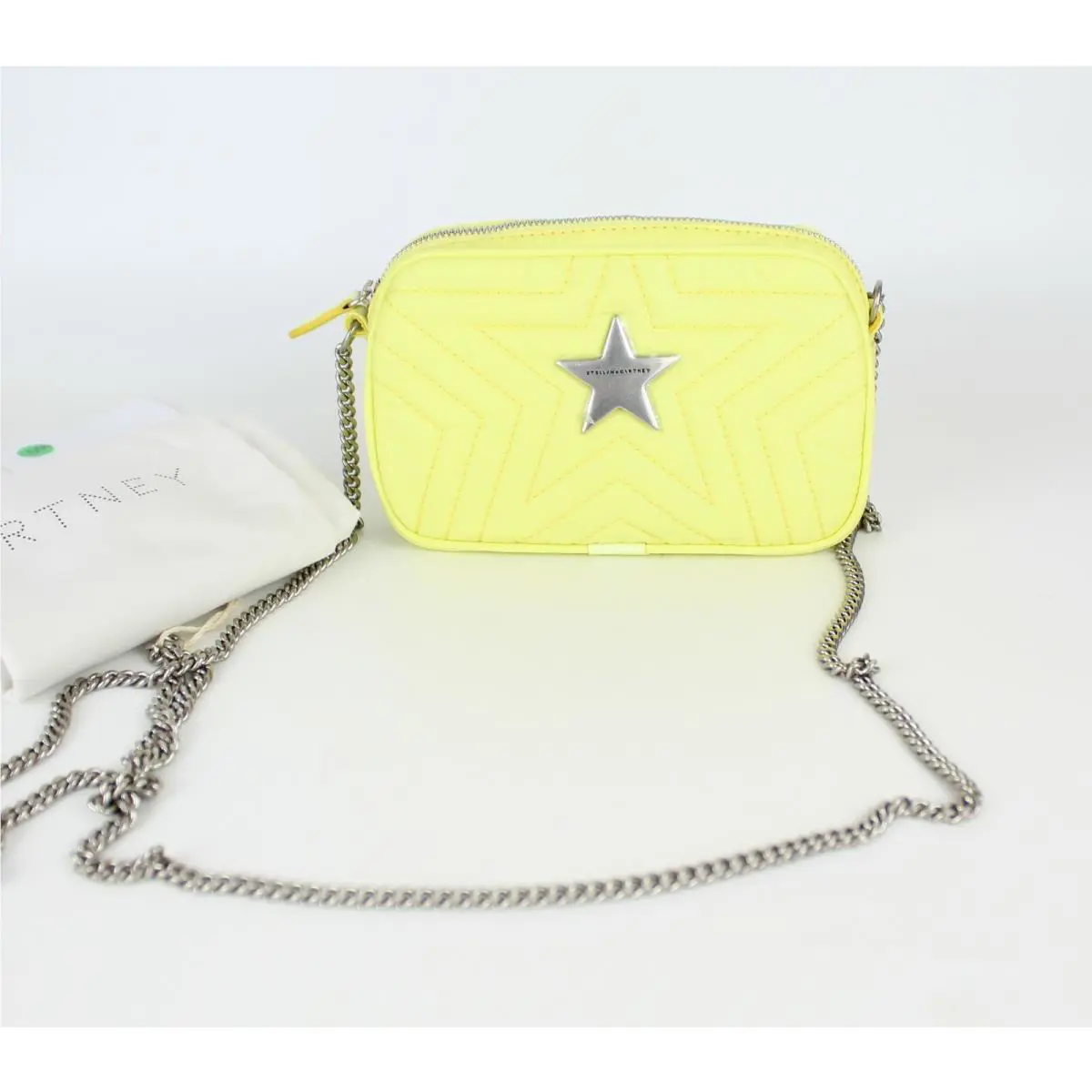 Stella Mccartney Stella Star Quilted Zip Bag Yellow by Stella McCartney