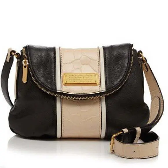 Marc Jacobs Mini Natasha Cream / Black Croc