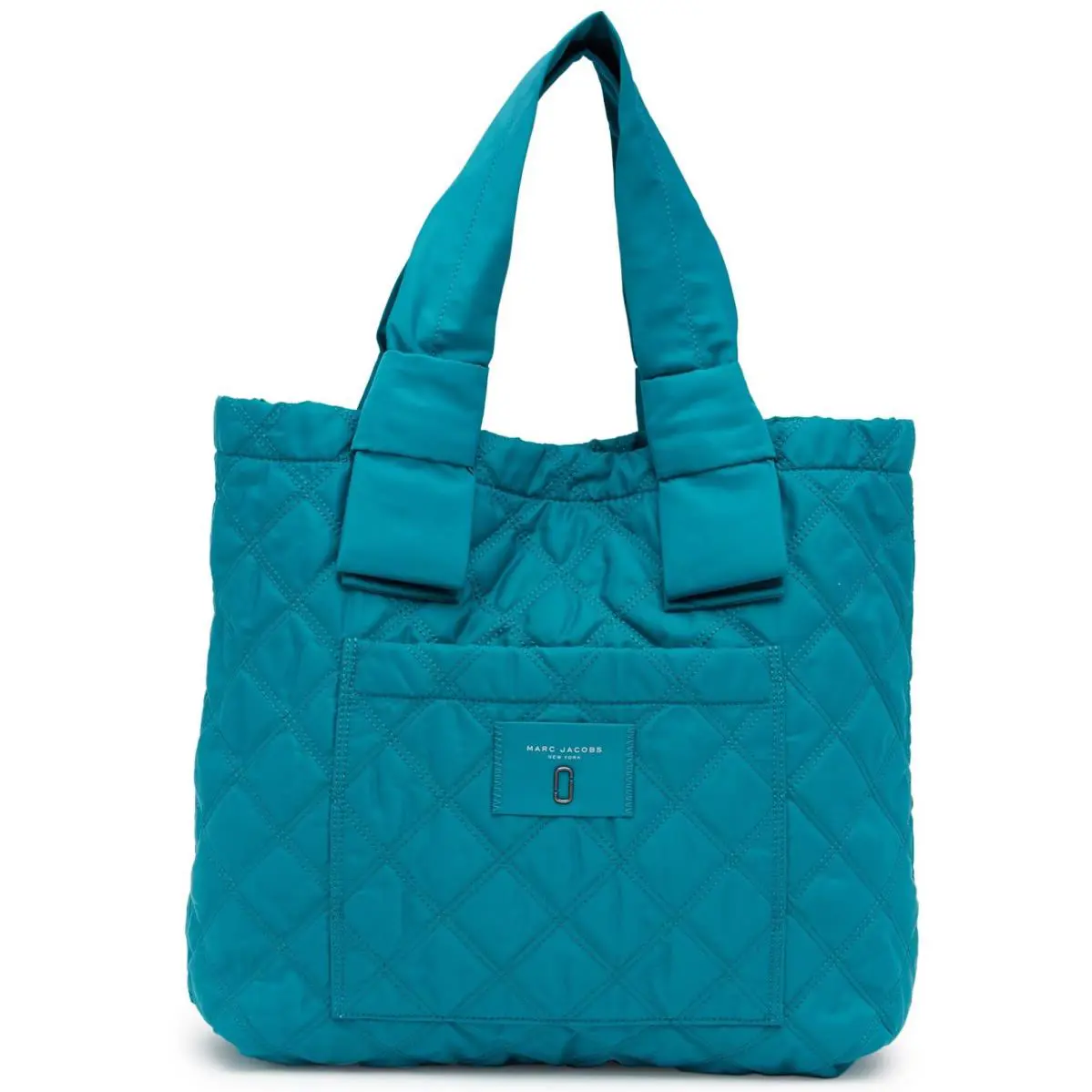 Marc Jacobs Bag Diamond Quilted Nylon Large Knot Tote Peacock