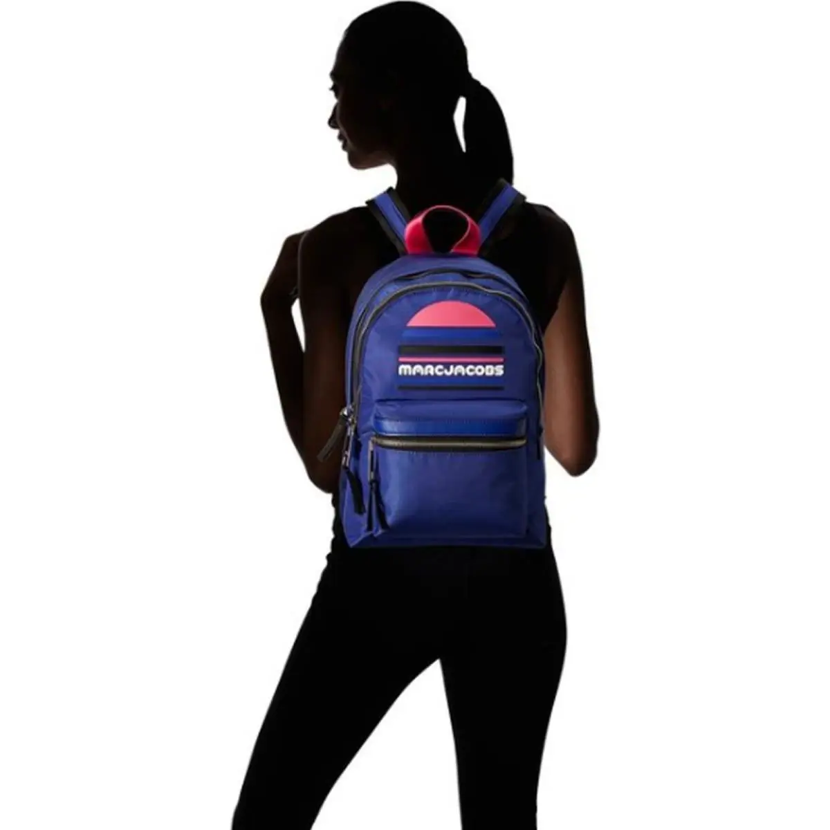 Marc Jacobs Trek Sports Funk Logo Backpack Royal Blue