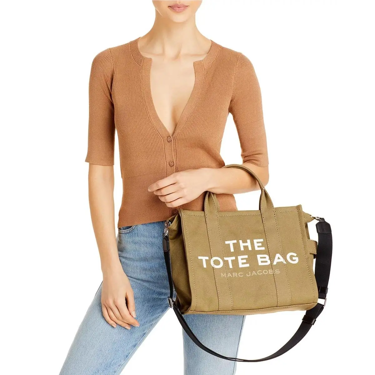 Marc Jacobs The Woven Medium Tote Bag - M0016161-372 - Slate Green