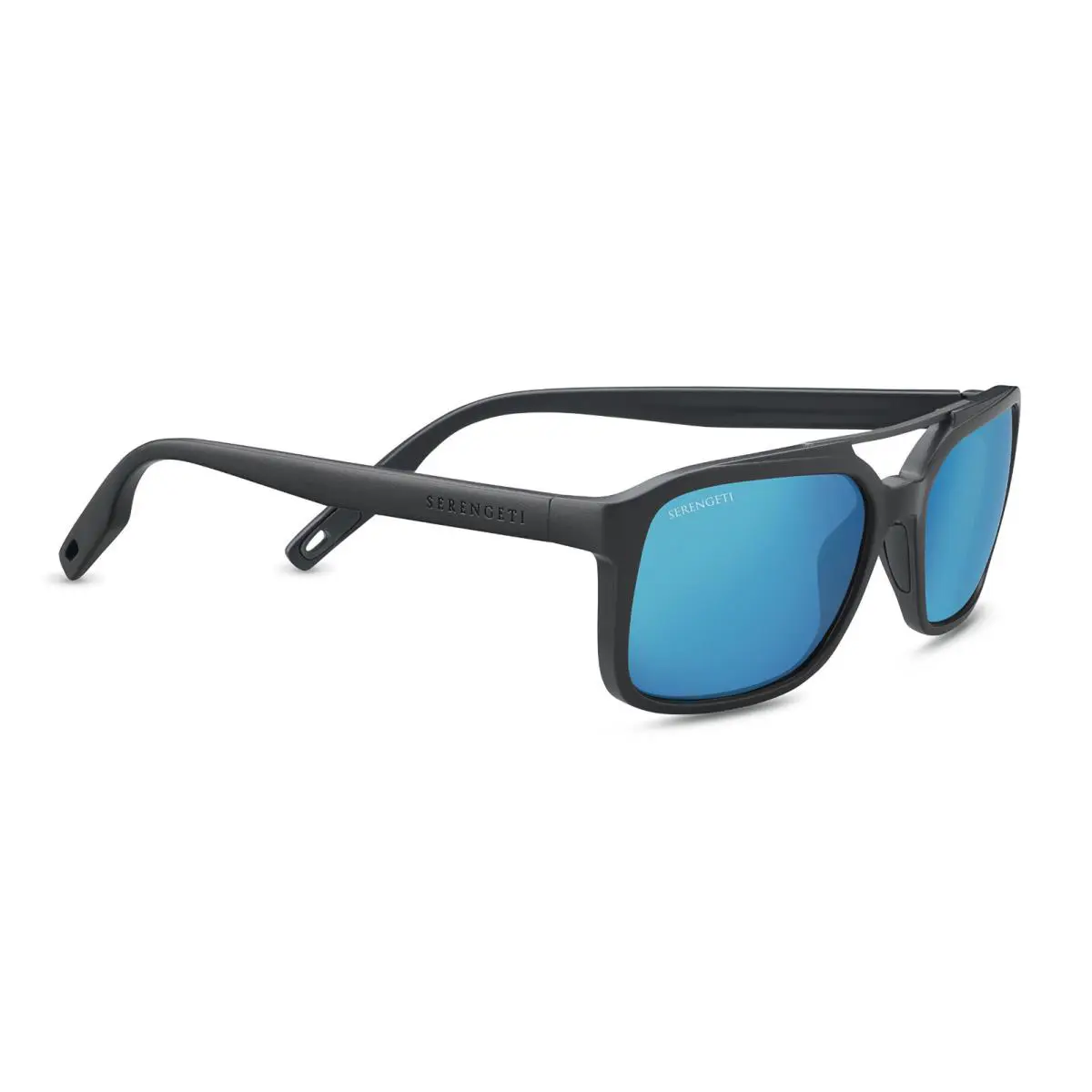 Serengeti Renzo Sunglasses - Polarized Photochromic Glass Lenses 8626/SatinDarkGray/555nmBlue