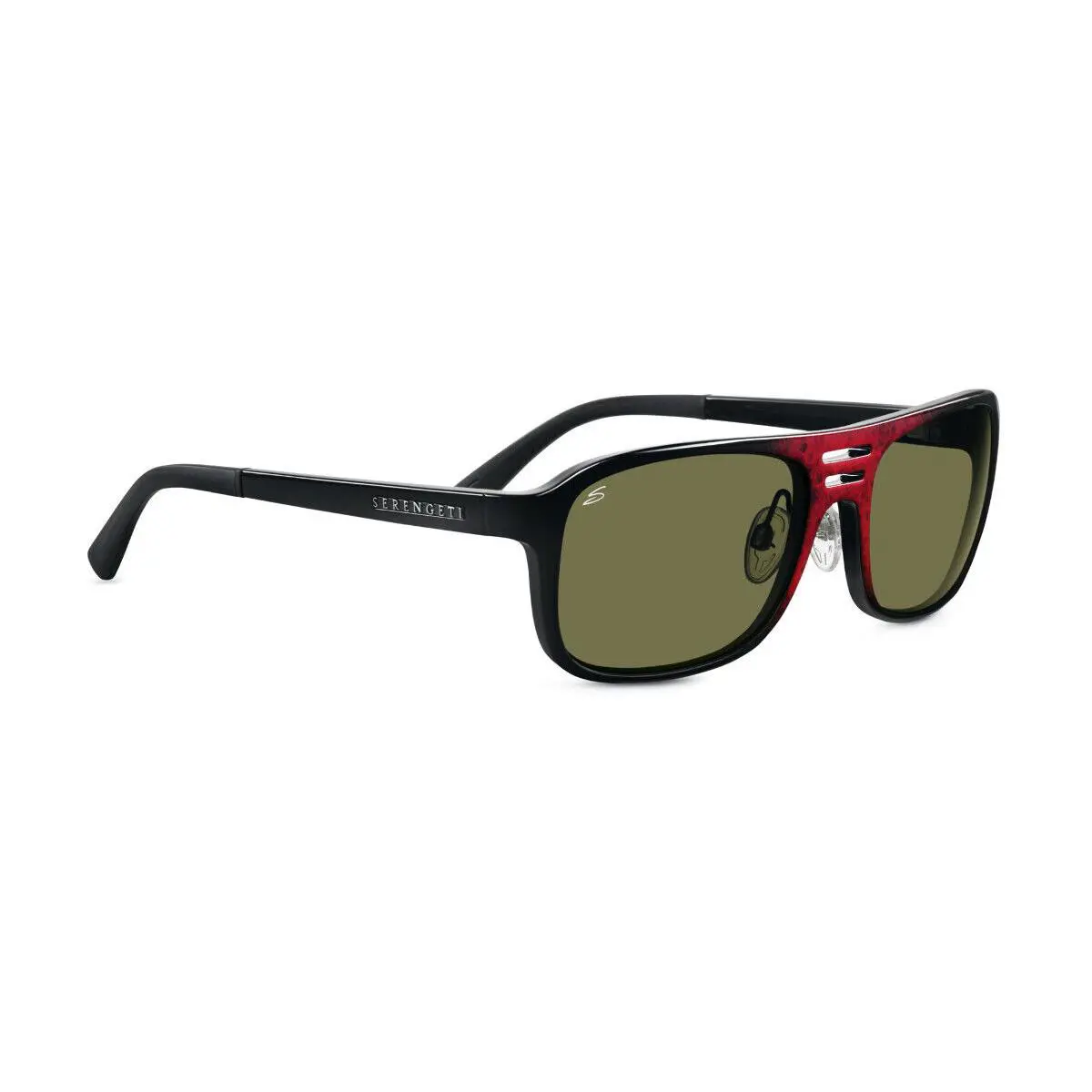 Serengeti Lorenzo Sunglasses - Mineral Glass Lens 7654/ShinyRedGranite/555nm