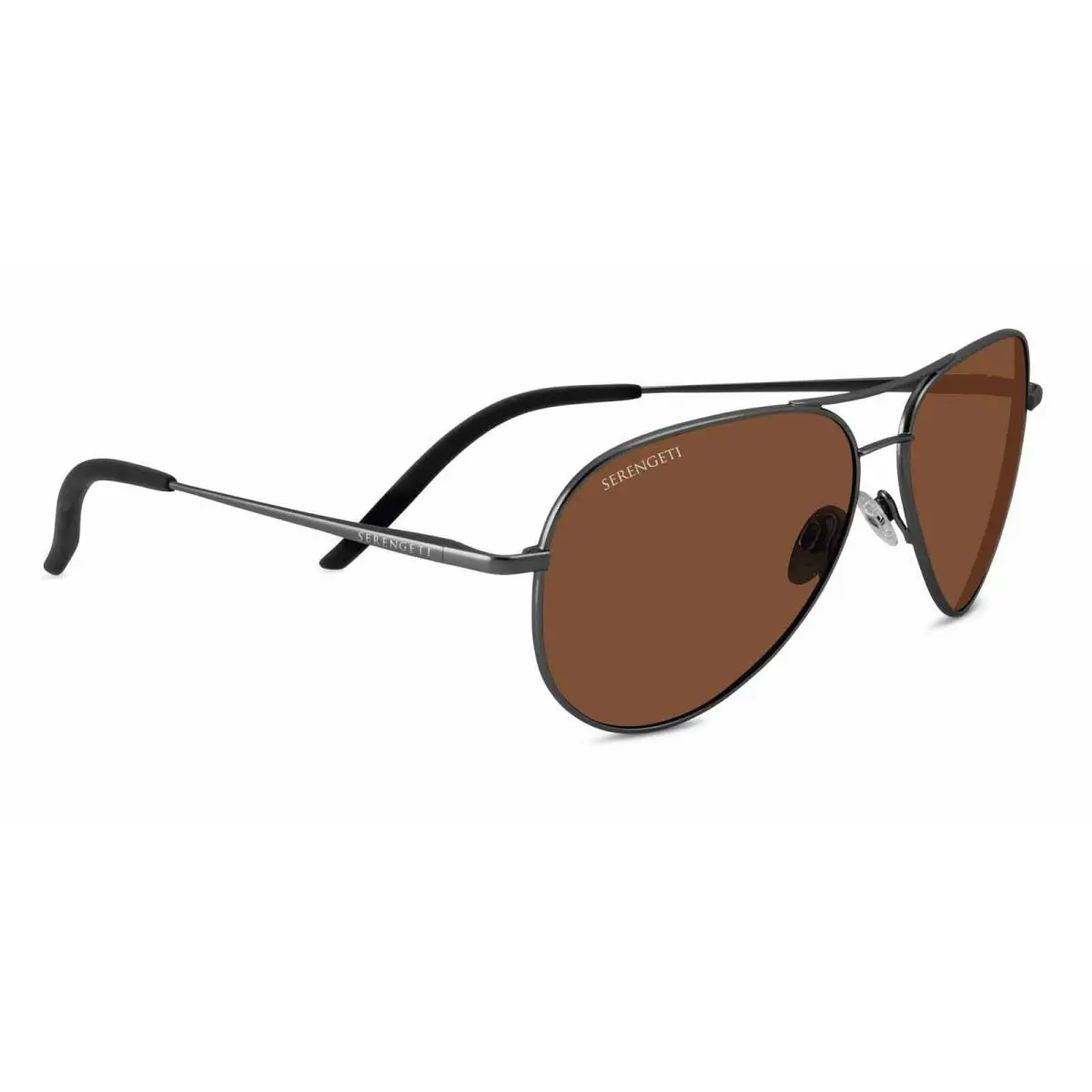 Carrara Polarized Sunglasses Shiny Gunmetal -Polar Drivers (amber) by Serengeti