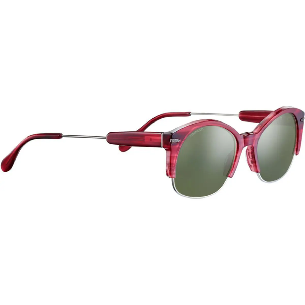 Serengeti Vinita Sunglasses Women`s Shiny Silver Red Streaky