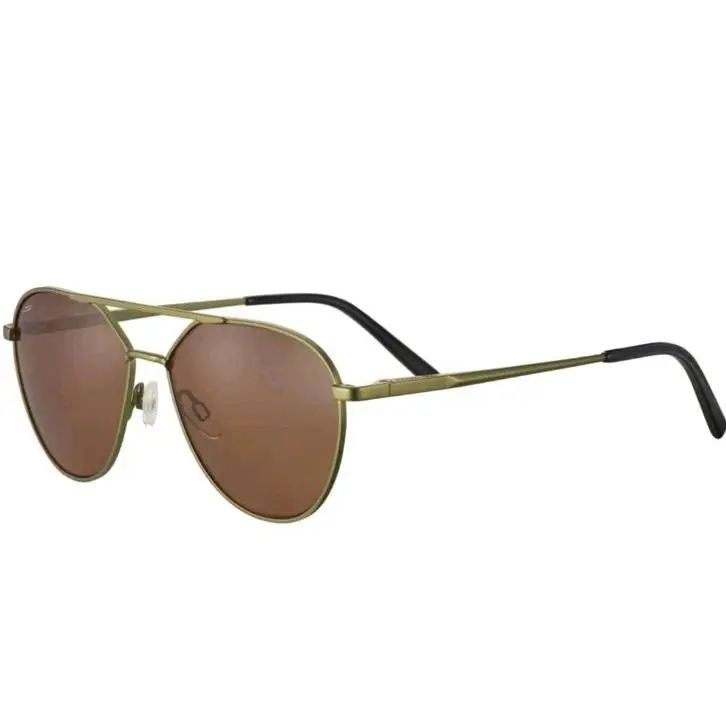 Serengeti Odell Polarized Photochomic Aviator Sunglasses Matte Khaki/drivers - Frame: Khaki, Lens: Drivers