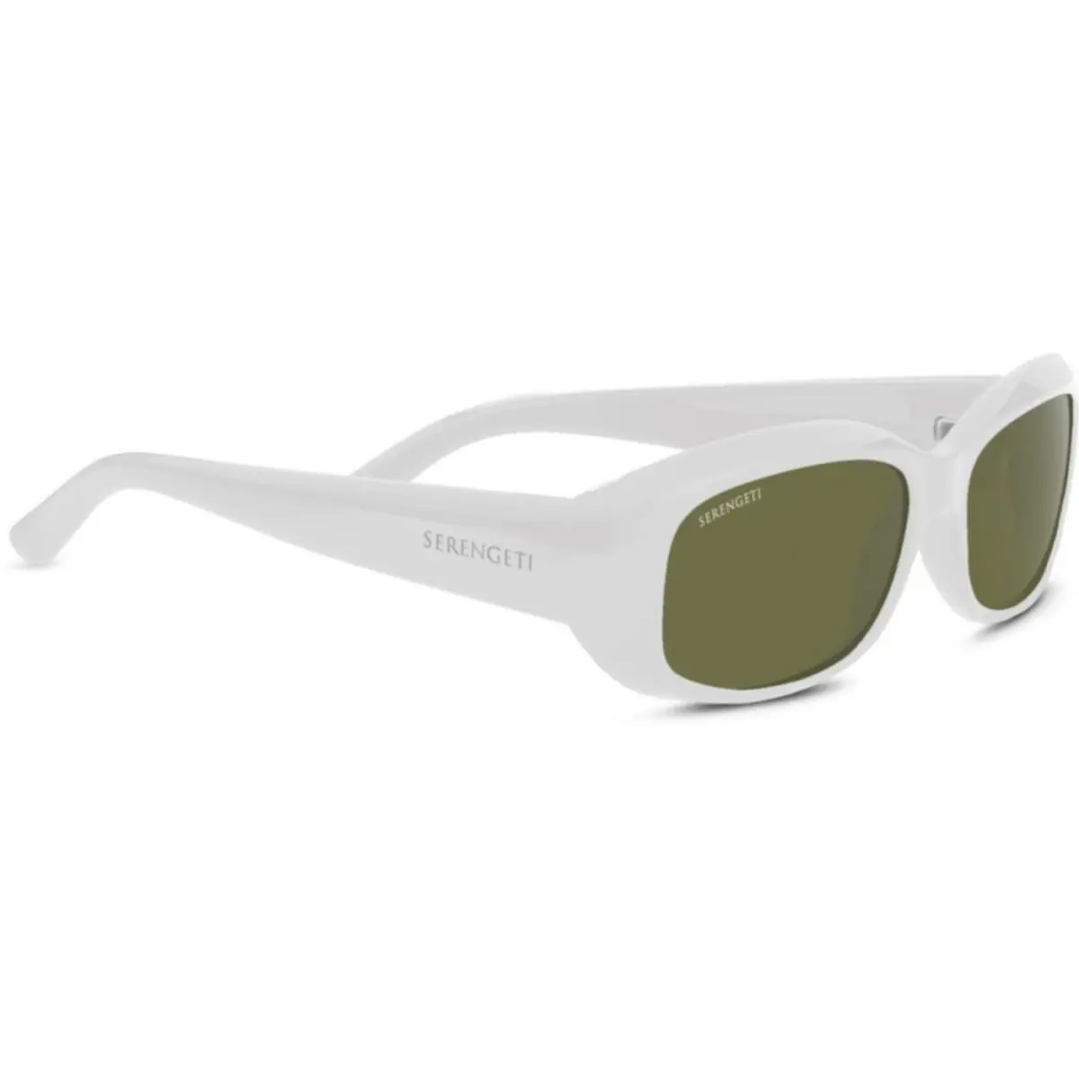 Serengeti Bianca Sunglasses Women`s Matte White Mineral Polarized 555nm