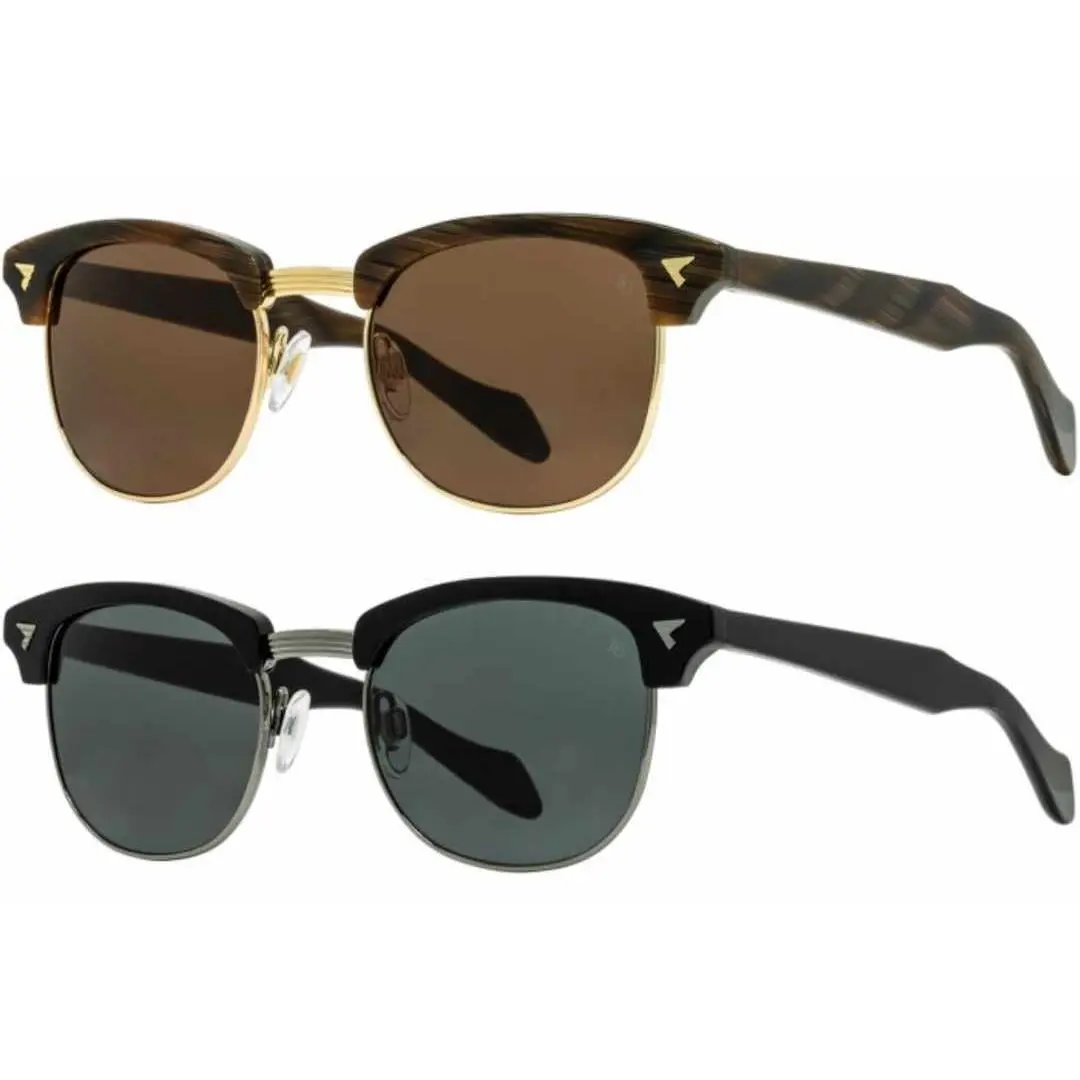 AO  Sirmont Tint Polarized or Frame Only Sunglasses Black Gold Frame Only Lenses 53/21/145 by American Optical