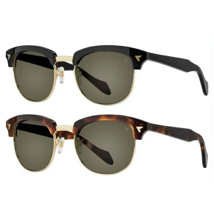 AO  Sirmont Tint Polarized or Frame Only Sunglasses Black Gold Frame Only, No Lenses 51/21/145 by American Optical