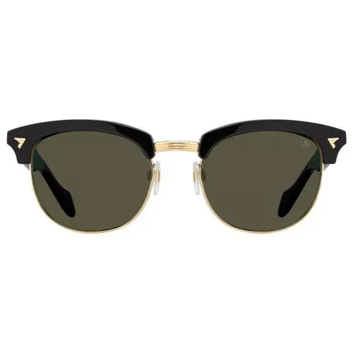 AO  Sirmont Tint Polarized or Frame Only Sunglasses Black Gold Green Polarized 51/21/145 by American Optical