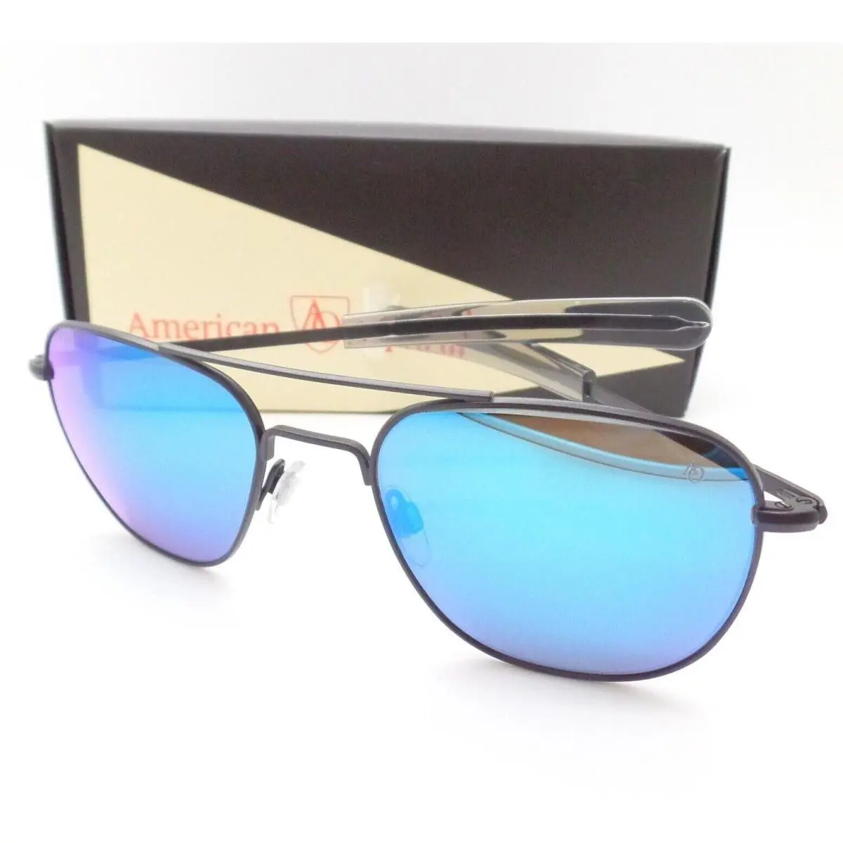 American Optical Original Pilot AO American Optical Pilot Black Blue Lens Option Sunglasses