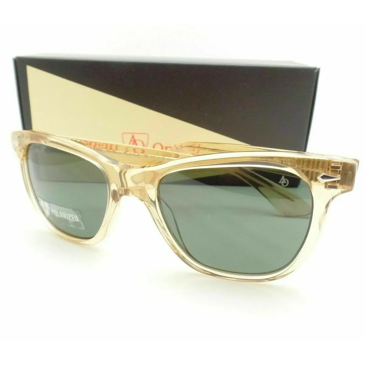 AO  Saratoga 2 Yellow Green Sunglasses Polar or Frame Only 52/19/145 Polarized by American Optical