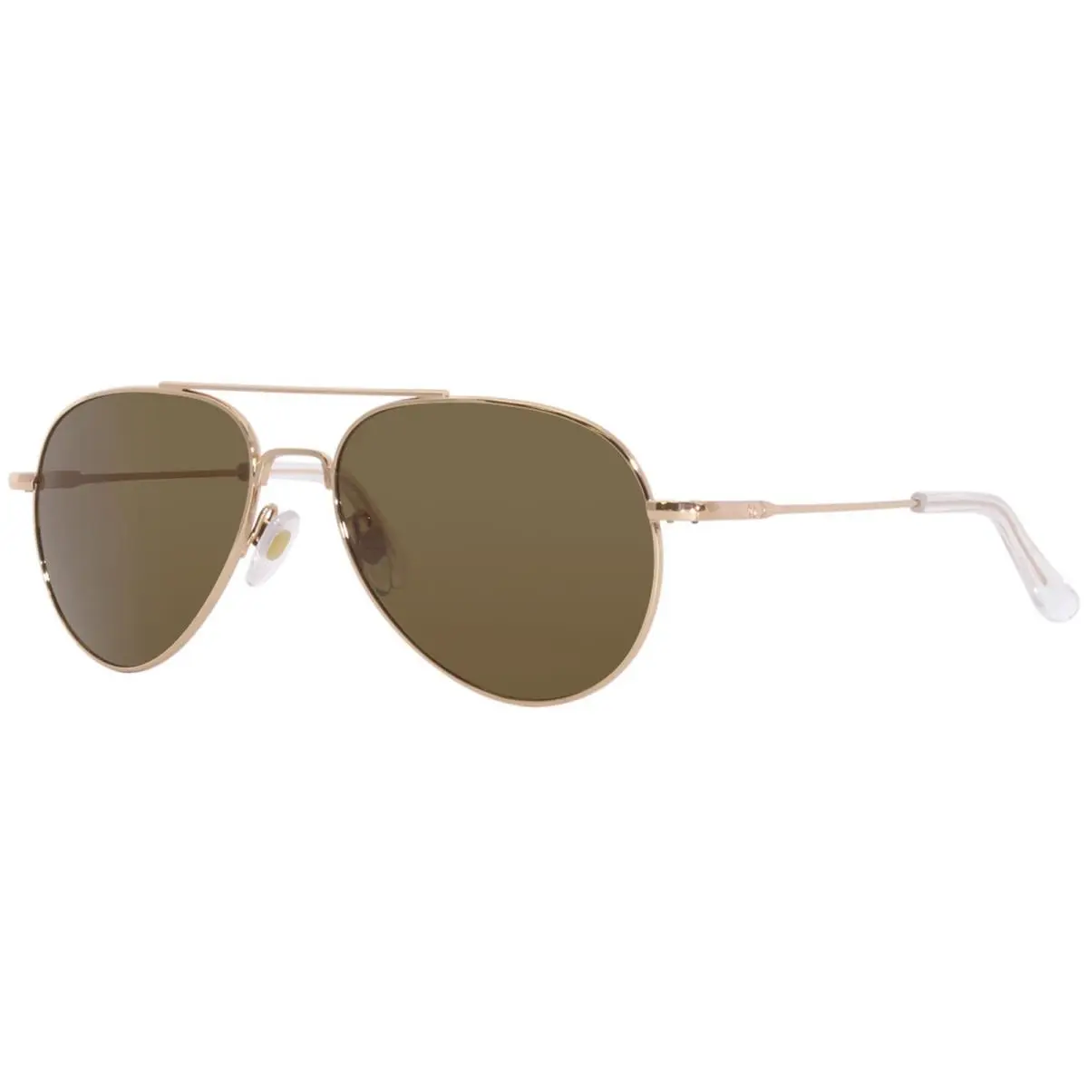American Optical General Sunglasses 5-Rose Gold/brown Lenses Pilot Shape 58mm - Frame: Gold, Lens: Brown