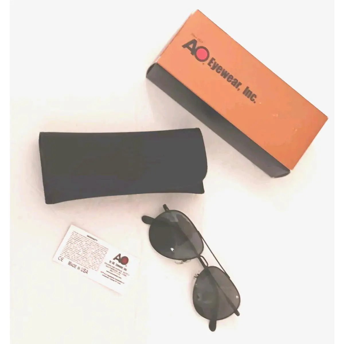 American Optical General Sunglasses 52mm Black with Black Frame Rare