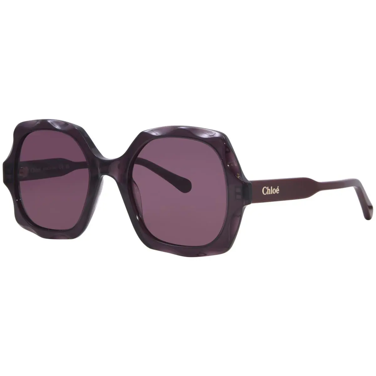 Chloe CH0226S 002 Sunglasses Women`s Violet/burgundy/violet Square Shape 53mm by Chloé