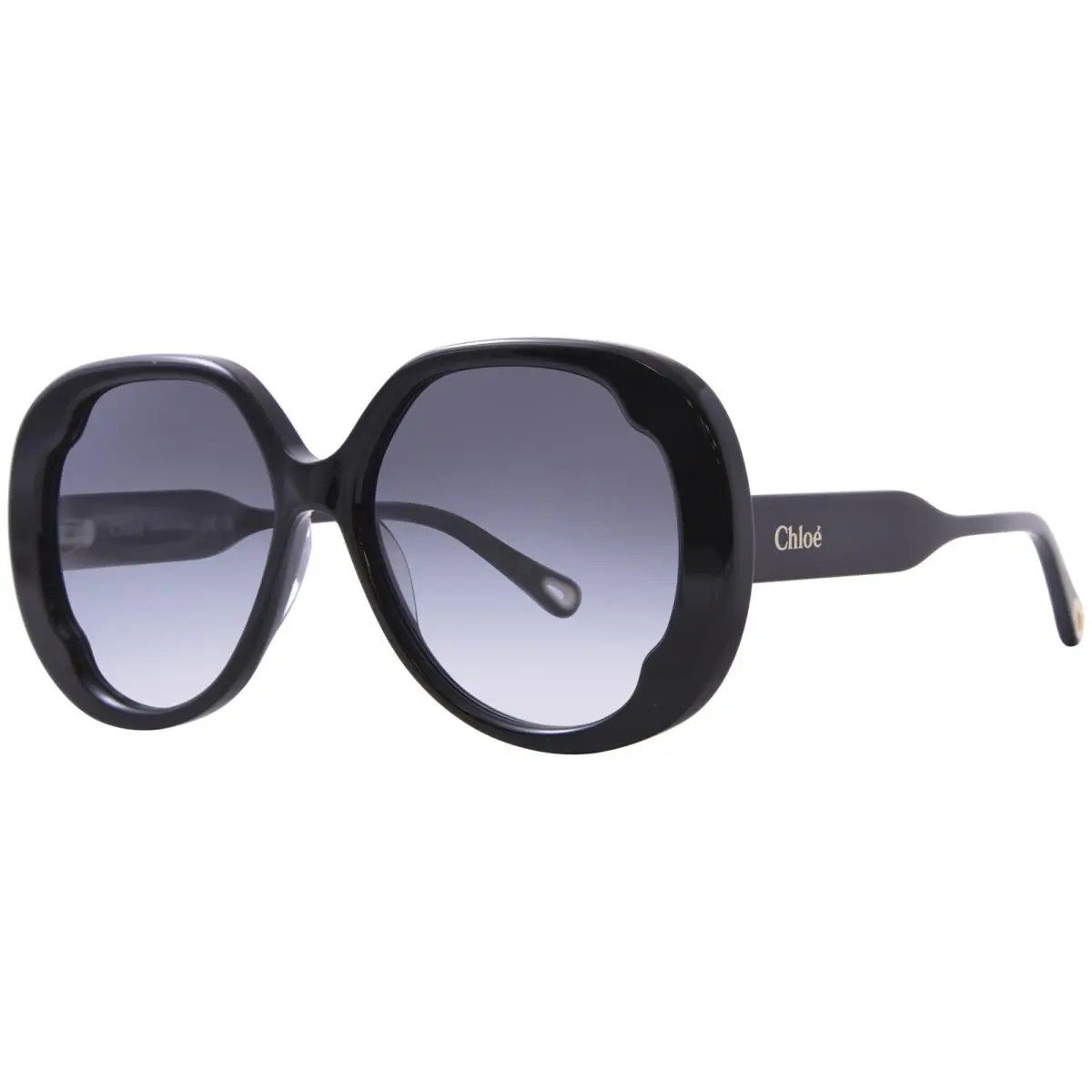 Chloe CH0195S 001 Sunglasses Women`s Black/grey Lenses Butterfly Shape 56mm by Chloé