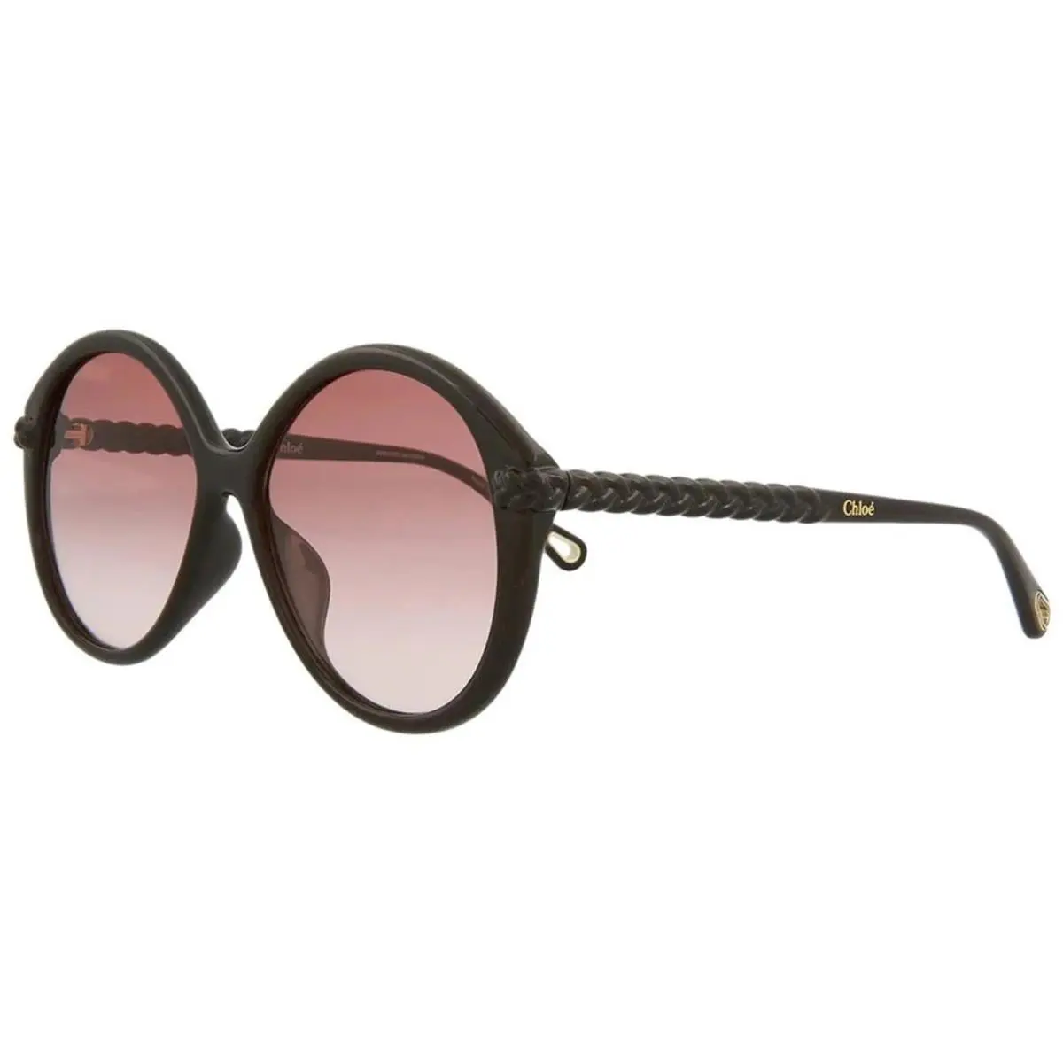 Chloe Women`s Sunglasses Dark Brown Plastic Round Frame CH0002SA-30009920001